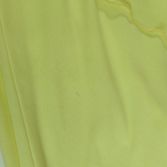 Vintage Yellow Goddess Long Dress with Chiffon Drape and Waist Tie - X-Small? - Picture 14 of 16